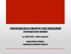 PSICOLOGIA DELLO SVILUPPO E DELL'EDUCAZIONE - Sociologia della famiglia a.a. 2019-2020 - primo semestre - e ...