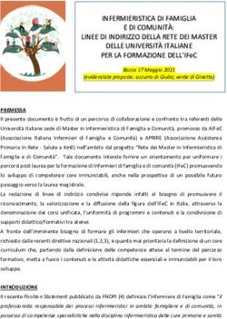 INFERMIERISTICA DI FAMIGLIA E DI COMUNIT&Agrave;: LINEE DI INDIRIZZO DELLA RETE DEI MASTER DELLE UNIVERSIT&Agrave; ITALIANE PER LA FORMAZIONE DELL'IFEC - APRIRE ...
