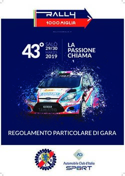 REGOLAMENTO PARTICOLARE DI GARA - LA PASSIONE CHIAMA 2019 - ACI Sport