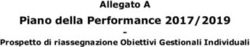 Piano della Performance 2017/2019 - Allegato A Prospetto di riassegnazione Obiettivi Gestionali Individuali - Comune di Venezia.
