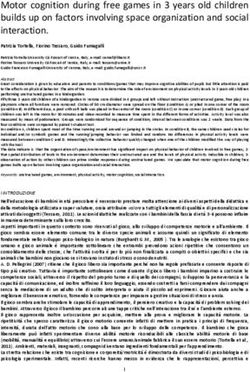 Motor cognition during free games in 3 years old children builds up on factors involving space organization and social interaction.