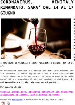CORONAVIRUS, VINITALY RIMANDATO. SARA' DAL 14 AL 17 GIUGNO - Agricolae