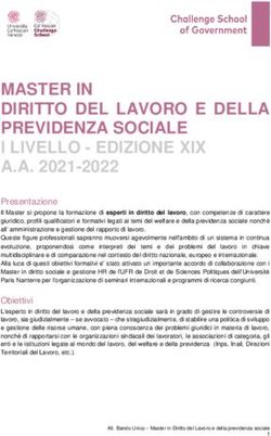 MASTER IN DIRITTO DEL LAVORO E DELLA PREVIDENZA SOCIALE I LIVELLO - EDIZIONE XIX A.A. 2021-2022 - Ca ...