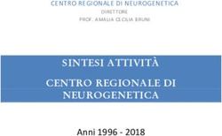 SINTESI ATTIVITÀ CENTRO REGIONALE DI NEUROGENETICA - Anni 1996 2018 - CENTRO REGIONALE DI NEUROGENETICA - Novilunio