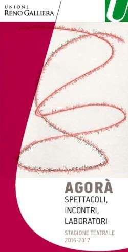 Agor&agrave; spettacoli, incontri, laboratori staGione teatrale - Stagione Agor&agrave;