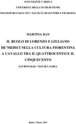 IL RUOLO DI LORENZO E GIULIANO DE'MEDICI NELLA CULTURA FIORENTINA A CAVALLO TRA IL QUATTROCENTO E IL CINQUECENTO
