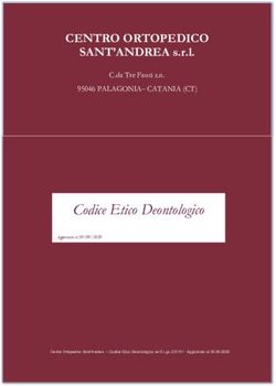 Codice Etico Deontologico - CENTRO ORTOPEDICO SANT'ANDREA s.r.l. 95046 PALAGONIA-CATANIA (CT) - Centro Ortopedico Sant'Andrea