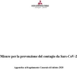 MISURE PER LA PREVENZIONE DEL CONTAGIO DA SARS-COV-2 - APPENDICE AL REGOLAMENTO GENERALE DI ISTITUTO 2020 - LICEO ...