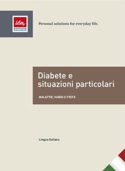 Diabete e situazioni particolari - MALATTIE, VIAGGI E FESTE Lingua Italiana
