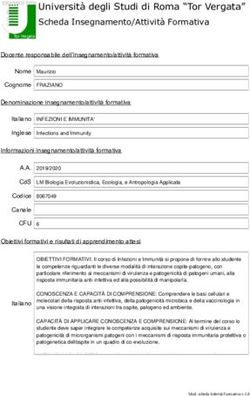 Università degli Studi di Roma "Tor Vergata" Scheda Insegnamento/Attività Formativa