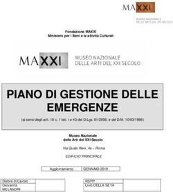 PIANO DI GESTIONE DELLE EMERGENZE