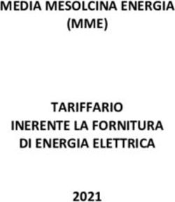 MEDIA MESOLCINA ENERGIA (MME) TARIFFARIO INERENTE LA FORNITURA DI ENERGIA ELETTRICA 2021