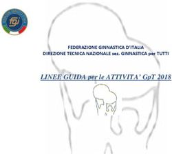 LINEE GUIDA PER LE ATTIVITA' GPT 2018 - FEDERAZIONE GINNASTICA D'ITALIA DIREZIONE TECNICA NAZIONALE SEZ. GINNASTICA PER TUTTI - FEDERGINNASTICA