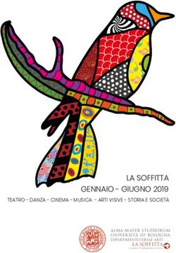 LA SOFFITTA GENNAIO - GIUGNO 2019 - TEATRO - DANZA - CINEMA - MUSICA - ARTI VISIVE - STORIA E SOCIETÀ - Unibo
