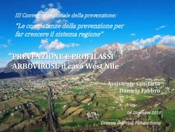 PREVENZIONE E PROFILASSI - ARBOVIROSI: il caso West Nile "Le competenze della prevenzione per far crescere il sistema regione" - Friuli Venezia Giulia