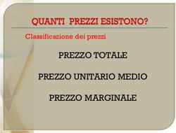 PREZZO TOTALE PREZZO UNITARIO MEDIO PREZZO MARGINALE - Classificazione dei prezzi - Ordine ...