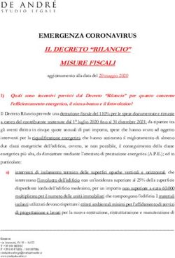 EMERGENZA CORONAVIRUS IL DECRETO "RILANCIO" MISURE FISCALI