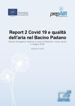 Report 2 Covid 19 e qualità dell'aria nel Bacino Padano - Sintesi divulgativa relativa ai mesi di febbraio, marzo aprile e maggio 2020 - Life Prepair