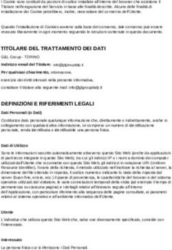 TITOLARE DEL TRATTAMENTO DEI DATI - Indirizzo email del Titolare: Per qualsiasi chiarimento, G&L Group