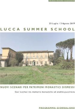 LUCCA SUMMER SCHOOL - NUO VI SCENARI PER P ATRIMONI MONASTICI DISMESSI PROGRAMMA GIORNALIERO - RESPONSIBLE RISK RESILIENCE CENTRE