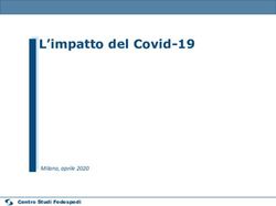 L'impatto del Covid-19 - Milano, aprile 2020 - Fedespedi