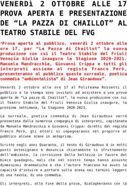 VENERD&igrave; 2 OTTOBRE ALLE 17 PROVA APERTA E PRESENTAZIONE DE "LA PAZZA DI CHAILLOT" AL TEATRO STABILE DEL FVG