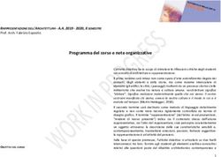 Programma del corso e note organizzative - Accademia di Brera