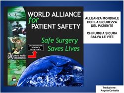 ALLEANZA MONDIALE PER LA SICUREZZA DEL PAZIENTE CHIRURGIA SICURA SALVA LE VITE - Traduzione: Angela Corbella