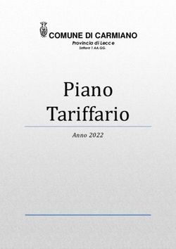 Piano Tariffario - COMUNE DI CARMIANO - Anno 2022