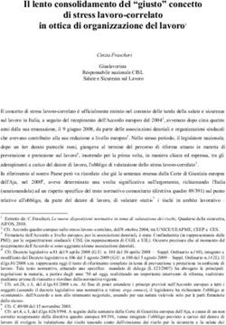 Il lento consolidamento del "giusto" concetto di stress lavoro-correlato in ottica di organizzazione del lavoro1