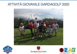 ATTIVIT&Agrave; GIOVANILE GARDAGOLF 2020