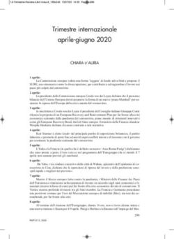 Trimestre internazionale aprile-giugno 2020 - CHIARA D'AURIA