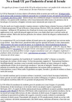 No a fondi UE per l'industria d'armi di Israele - European ...