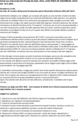 Saluti con intervento del Presidente Dott. Chim. LUIGI POZZI all' ASSEMBLEA OICFL del 22.5.2021 Buongiorno a tutti, d&ograve; inizio all' incontro ...