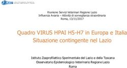 Quadro VIRUS HPAI H5-H7 in Europa e Italia Situazione contingente nel Lazio - Izslt
