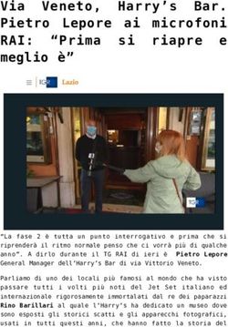 Via Veneto, Harry's Bar. Pietro Lepore ai microfoni RAI: "Prima si riapre e meglio &egrave;"