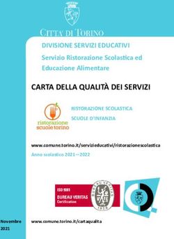 CARTA DELLA QUALIT&Agrave; DEI SERVIZI - DIVISIONE SERVIZI EDUCATIVI - Comune di Torino