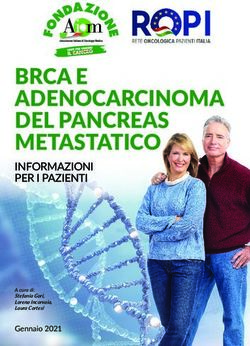 BRCA E ADENOCARCINOMA DEL PANCREAS METASTATICO - INFORMAZIONI PER I PAZIENTI - Gennaio 2021