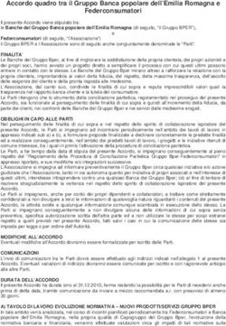 Accordo quadro tra il Gruppo Banca popolare dell'Emilia Romagna