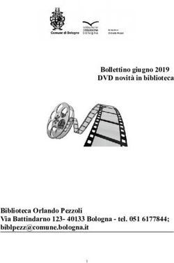 Bollettino giugno 2019 DVD novità in biblioteca - Biblioteca Orlando Pezzoli Via Battindarno 123- 40133 Bologna - tel. 051 6177844; ...