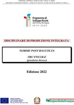 DISCIPLINARE DI PRODUZIONE INTEGRATA - NORME POST RACCOLTA FRUTTICOLE - Regione Emilia-Romagna - Agricoltura