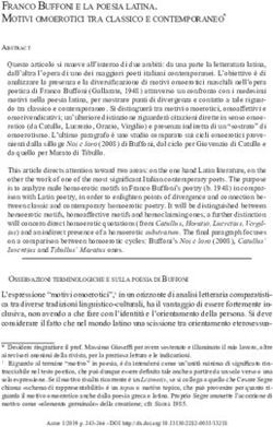 FRANCO BUFFONI E LA POESIA LATINA. MOTIVI OMOEROTICI TRA CLASSICO E CONTEMPORANEO