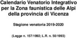 Calendario Venatorio Integrativo per la Zona faunistica delle Alpi della provincia di Vicenza - Stagione venatoria 2019-2020