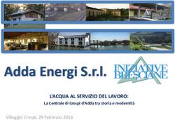 Adda Energi S.r.l. L'ACQUA AL SERVIZIO DEL LAVORO: Crespi d'Adda