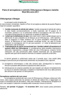 Piano di sorveglianza e controllo Chikungunya e Dengue e malattia West Nile anno 2011