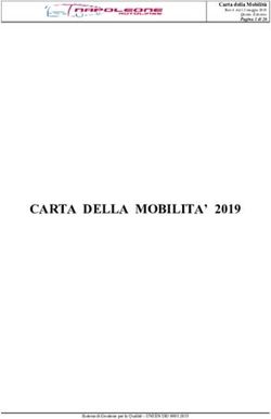 CARTA DELLA MOBILITA' 2019 - Carta della Mobilità - Napoleone Autolinee