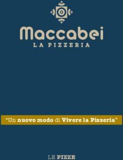 LE PIZZE "Un nuovo modo di Vivere la Pizzeria"