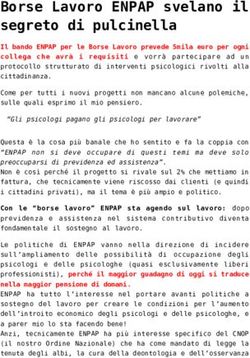 Borse Lavoro ENPAP svelano il segreto di pulcinella