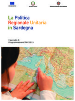La Politica Regionale Unitaria in Sardegna - www.sardegnaprogrammazione.it