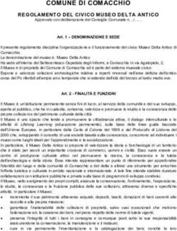 COMUNE DI COMACCHIO REGOLAMENTO DEL CIVICO MUSEO DELTA ANTICO